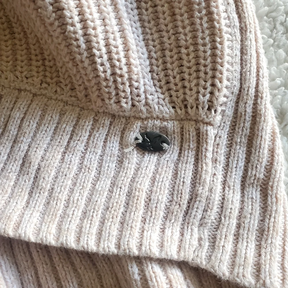 American Eagle‎ Open Front Cardigan Knit Sweater Beige Layering Boho Comfy